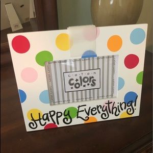Happy Everything polka dot picture frame